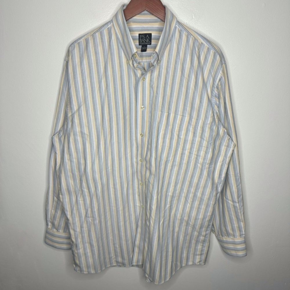 Jos. A. Bank Traveler's Collection 100% Cotton Button Down Shirt Size L